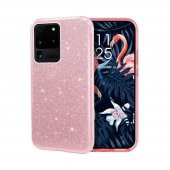Teleplus Samsung Galaxy S20 Ultra Kılıf Lüks Simli Silikon - 7