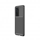 Teleplus Huawei P40 Pro Kılıf Negro Karbon Silikon - 1