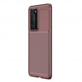 Teleplus Huawei P40 Pro Kılıf Negro Karbon Silikon - 5