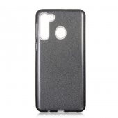 Teleplus Samsung Galaxy A11 Kılıf Simli Silikon + Nano Ekran Koruyucu - 1