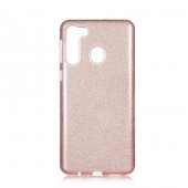 Teleplus Samsung Galaxy A11 Kılıf Simli Silikon + Nano Ekran Koruyucu - 5