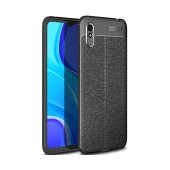 Teleplus Xiaomi Redmi 9A Kılıf Deri Dokulu Silikon - 1