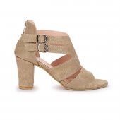 Ayakland 811-51 27 Çupra 7 Cm Topuklu Bayan Sandalet Ayakkabı Ten - 4