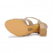 Ayakland 811-51 27 Çupra 7 Cm Topuklu Bayan Sandalet Ayakkabı Ten - 6