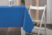PUANTİYELİ MASA ÖRTÜSÜ MAVİ  MAVİ 160x220 - 1