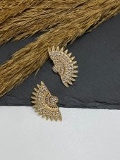Zirkon Taşlı Hilal Küpe - 2