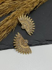 Zirkon Taşlı Hilal Küpe - 3