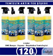 SMX İNOX,FAYANS VE DERZ TEMİZLİK SPREYİ 6 LT-M.FİBER BEZ HEDİYELİ - 1