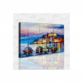 İyi Olsun Tekneler ve Şehir Kanvas Tablo 70 x 100 cm - 1