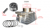 CG 200 Silindir Set 63,5 mm. Boy 76 mm. 15 Perno - 2