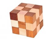 Yılan Küp Ahşap Puzzle - 3
