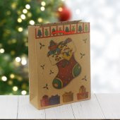 6 Adet 15x20cm Kraft Karton Çanta Çoraplı - 1
