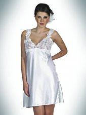 Night Flight 1023 Dantelli Saten Gecelik - 1