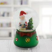 8x12cm Müzikli Işıklı Kar Küresi Noel Baba Yılbaşı thumbnail 1