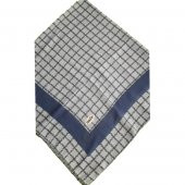 PAMUKLU EŞARP YAZMA MAVİ - 1