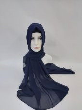 Şifon Şal Lacivert B037-112 - 1