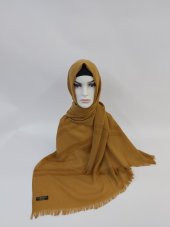 Desenli Keten Şal Hardal B047-109 - 1