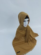 Desenli Keten Şal Hardal B047-109 - 3