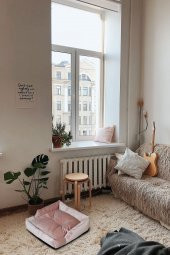 Teknor Linum Kedi & Köpek Yatağı 80X80- Pudra - 3