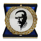 Atatürk Silüetli Çini Tabak - 1