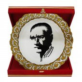 Atatürk Silüetli Çini Tabak - 4