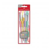Faber Castell 4lü Fırça Seti 12 4 8 10 Numara Resim Fırçası Seti - 1
