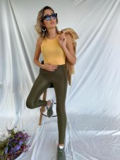 Kadın Toparlayıcı Disco Tayt Haki - 1