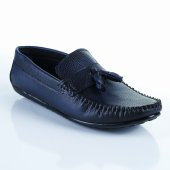 PALET Loafer Erkek Ayakkabı Deri Püsküllü Lacivert - 1
