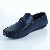 PALET Loafer Erkek Ayakkabı Deri Lacivert GG - 3