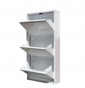 Kaser Metal 1. Kalite 3lü Metal Ayakkabılık  Beyaz - 1