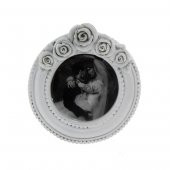 3 Adet 7cm Gül İşlemeli Fotoğraf Çerçevesi - 1