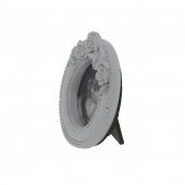 3 Adet 7cm Gül İşlemeli Fotoğraf Çerçevesi - 2