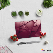 DECORITA Cam Kesme Tahtası- Asil Bordo - 1