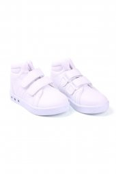 Akıllı Şirin Beyaz Işıklı Çocuk Basket Spor Ayakkabı - 2