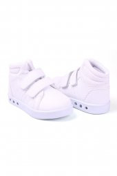 Akıllı Şirin Beyaz Işıklı Çocuk Basket Spor Ayakkabı - 3