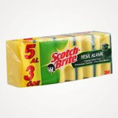Scotch Brite Yeşil Bulaşık Süngeri 5 Al 3 Öde - 1