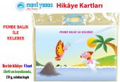 Mavi Yunus Pembe Balık ile Kelebek Hikaye Kartı (3-4-5 Yaş) - 1