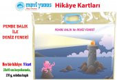 Mavi Yunus Pembe Balık ile Deniz Feneri Hikaye Kartı (3-4-5 Yaş) - 1