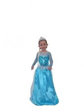 Elsa Kostümü,frozen,kostum,karlar Ülkesi Elbise Doğum Günü Kostumu Aksesuarlı - 3