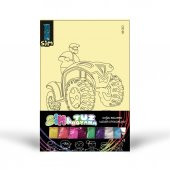 KB-353 Offroad Simli Tuz Boyama Oyunu, Eğitici Aktivite, Kum Boyama Oyunu - 1