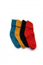 4lü Bebek Asortili Kıvrık Çorap 85031-B4 - 1