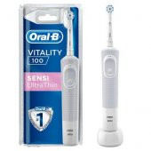 Oral-B Vitality 100 Quadrant Timer Sensi Ultra Thin Şarjlı Diş Fırçası Beyaz - 1