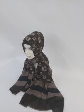 Desenli Boğaziçi Şal Kahve B048-110 - 4