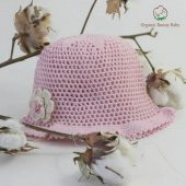 Organic Bonny Baby Pembe Şapka - 1