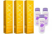 H.A.SS Oksidan 60 Ml. + Maxx Deluxe Saç Boyası 60 Ml. Kumral-7/0 (3er Adet) - 1