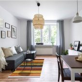 Baskılı Kilim Tüylü Halı Görünümlü Enine Şeritli Çok Renkli - 2