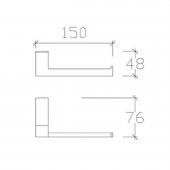 Tema Premium Serisi Banyo Tuvalet Wc Kağıtlığı Paslanmaz Altın - 2