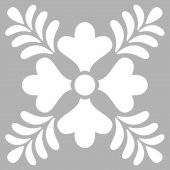 Floral-2 Stencil Boyama şablonu 30x30 cm, Duvar Stencil, Fayans Stencil, Mobilya Stencil - 2
