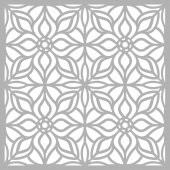 Çiçek Karo 3 Stencil Boyama şablonu 30x30 cm, Duvar Stencil, Fayans Stencil, Mobilya Stencil - 2