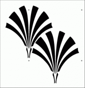 Art Deco Küçük Stencil Boyama şablonu 30x30 cm, Duvar Stencil, Fayans Stencil, Mobilya Stencil - 1